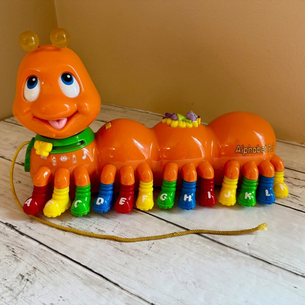 Leap Frog Alphabet Pal 2001 Orange Caterpillar Musical Sound Lights RARE